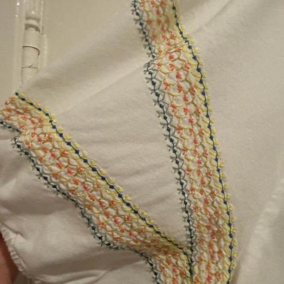 LOFT White Blouse with Multicolor Embroidery - Picture 4 of 6